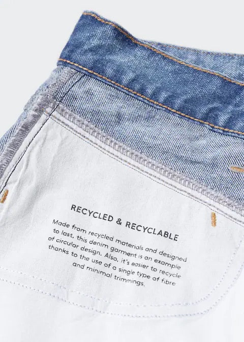 Denim long skirt