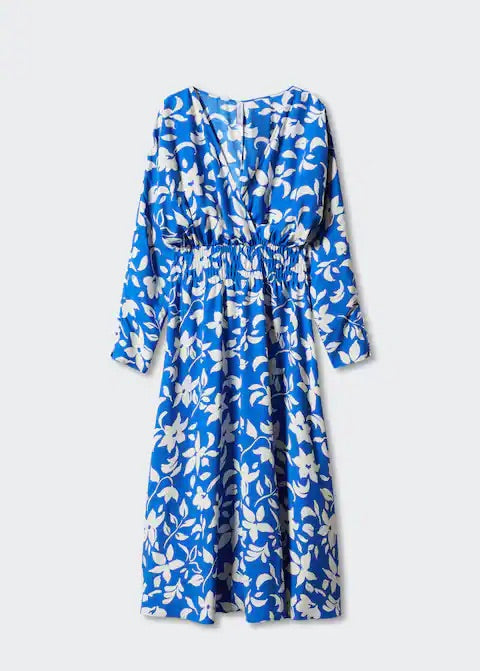 Printed dress with ruffled detail