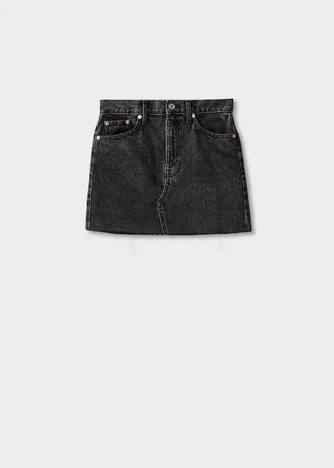 Denim mini-skirt