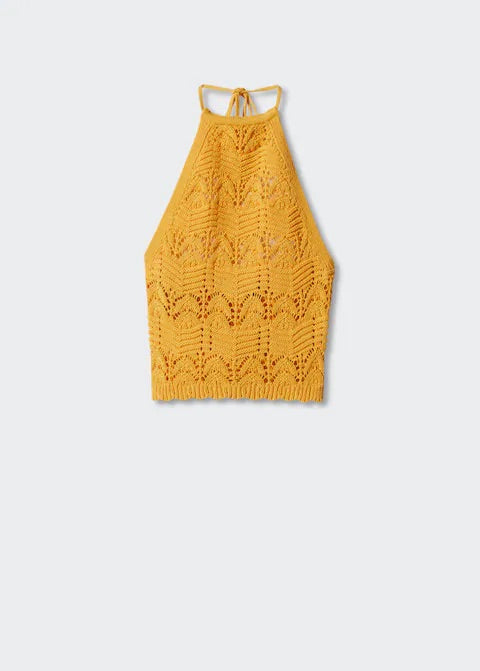 Halter neck crochet top