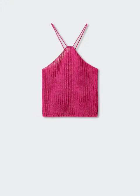 Halter neck crochet top