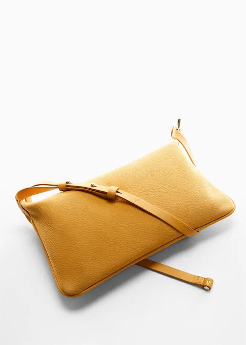 Leather bag with metallic detail