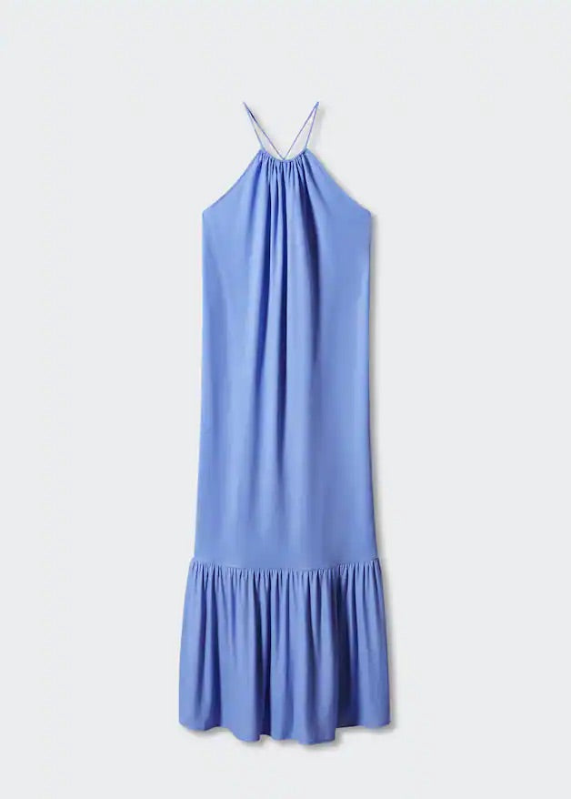 Cross-back maxi-dress