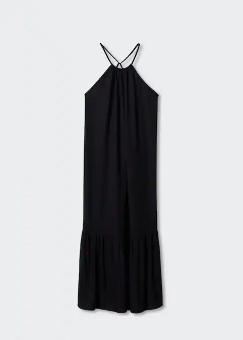 Cross-back maxi-dress