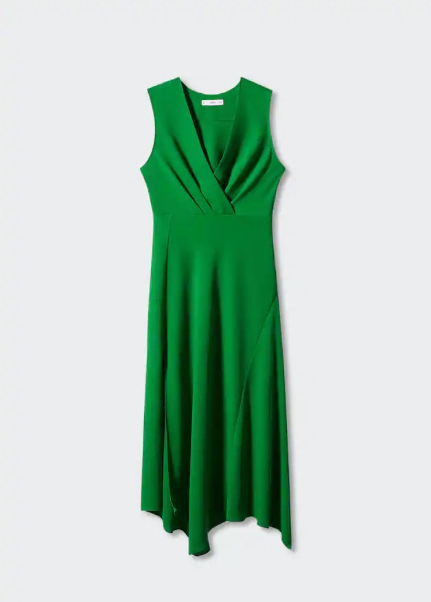 Asymmetrical dress with side slit