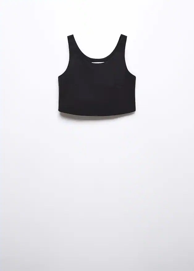 Crop top with wide straps