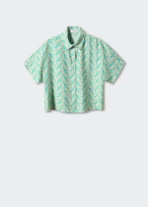 Buttoned printed shirt