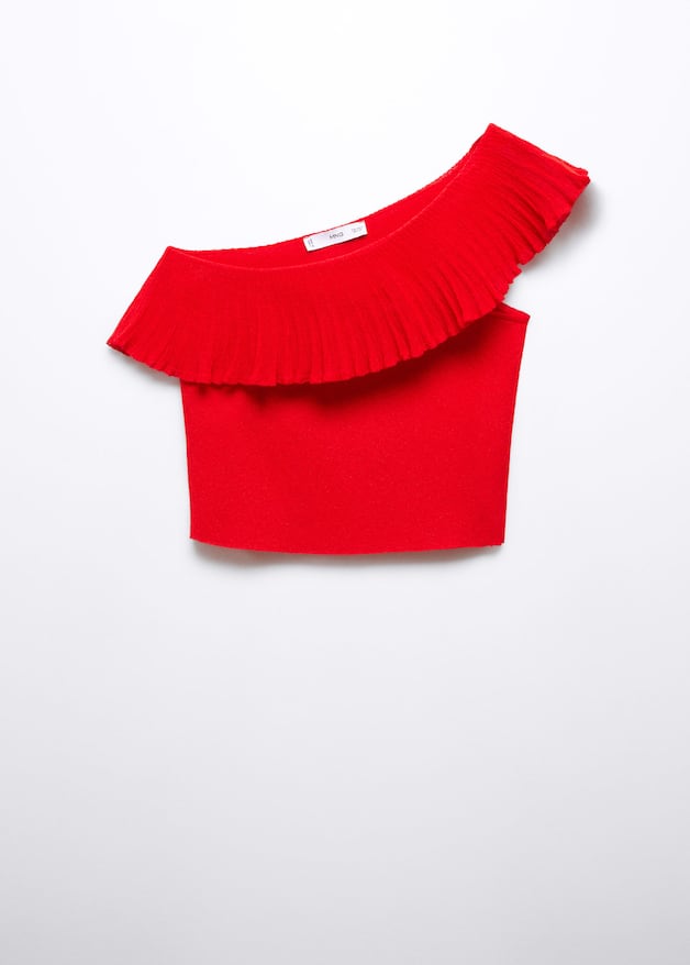 Asymmetrical ruffle top