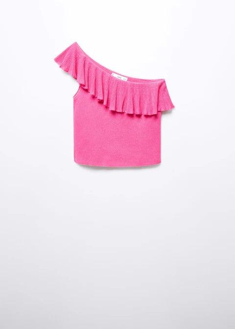 Asymmetrical ruffle top