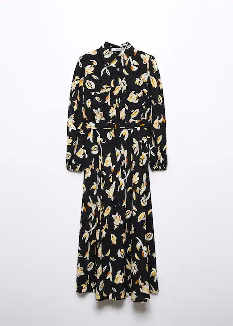 Printed shirt dress