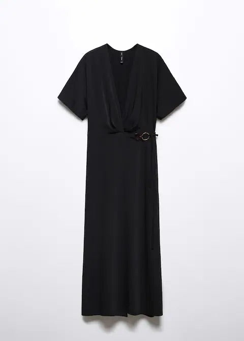 Wrap dress with hoop detail