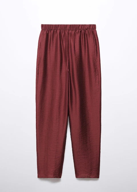 Satin lyocell pants