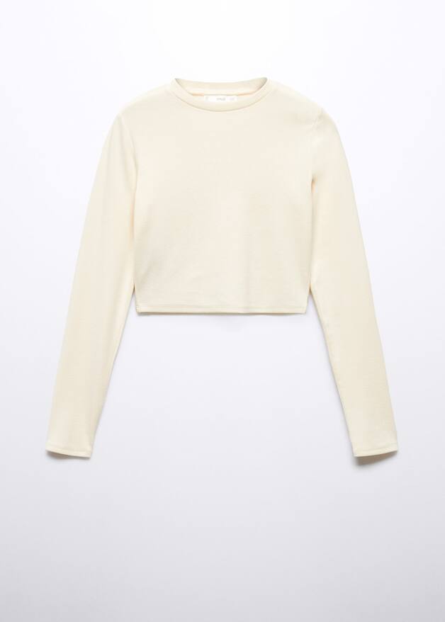 Cropped modal t-shirt