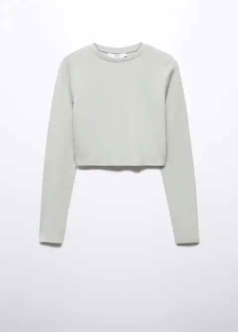 Cropped modal t-shirt