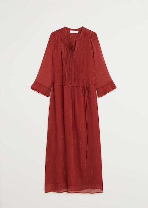 Metallic thread midi dress