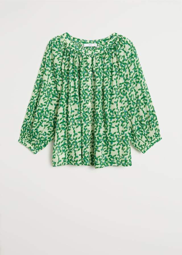 Printed cotton blouse