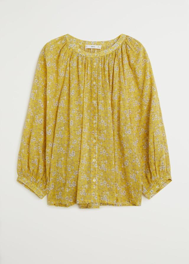Printed cotton blouse
