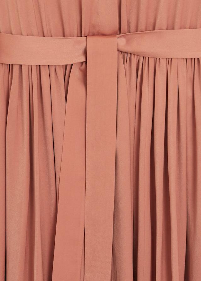 Satin shirt dress