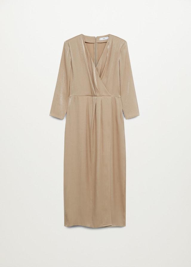 Wrapped satin dress