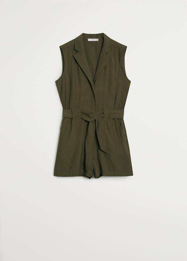 Bow short jumpsuit