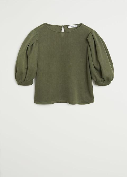 Puffed sleeves T-shirt