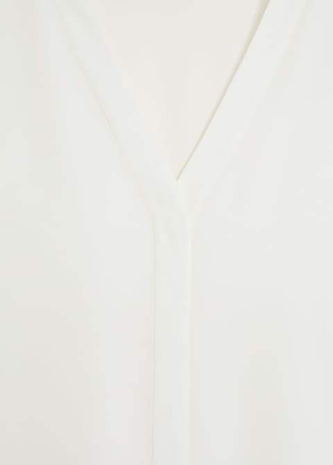 V-neckline blouse