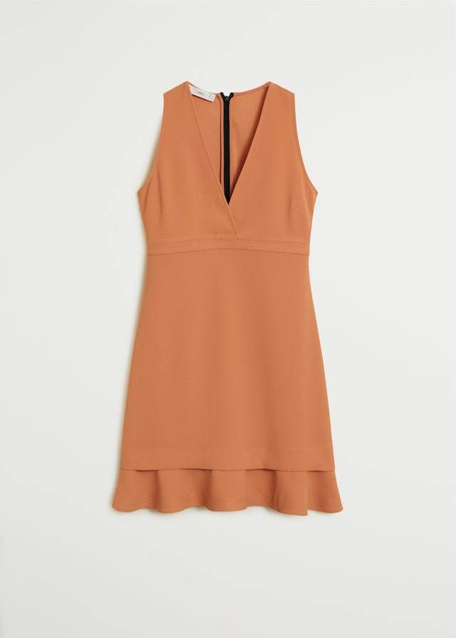 Fluted hem dress