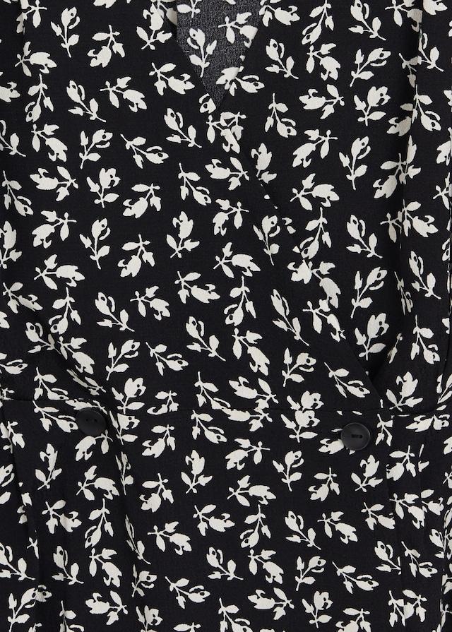 Wrap printed blouse