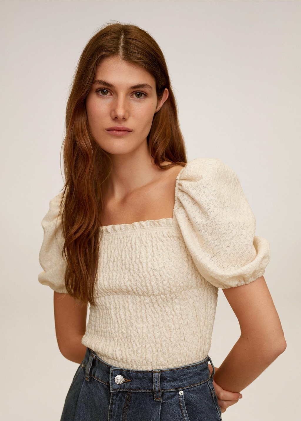 Elastic panel t-shirt