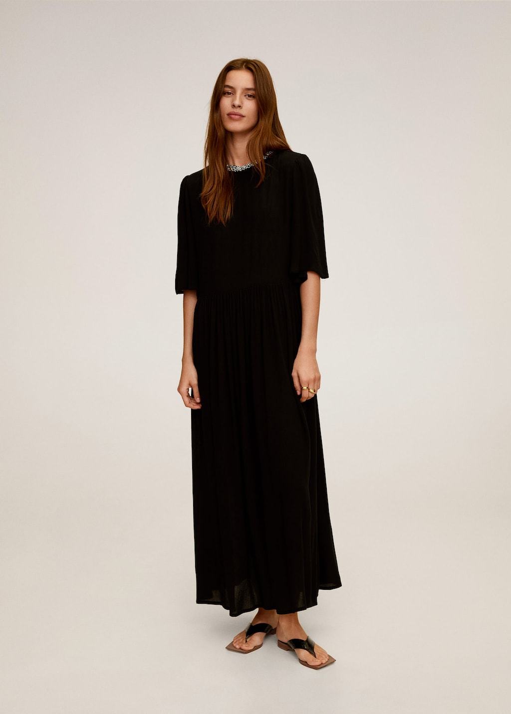 Pearl neck dress
