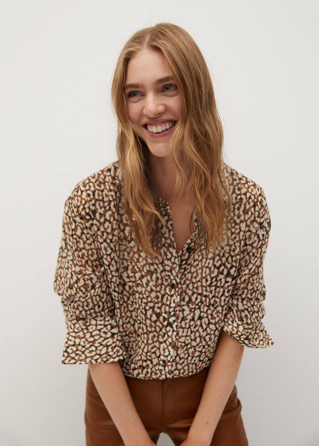 Printed flowy shirt
