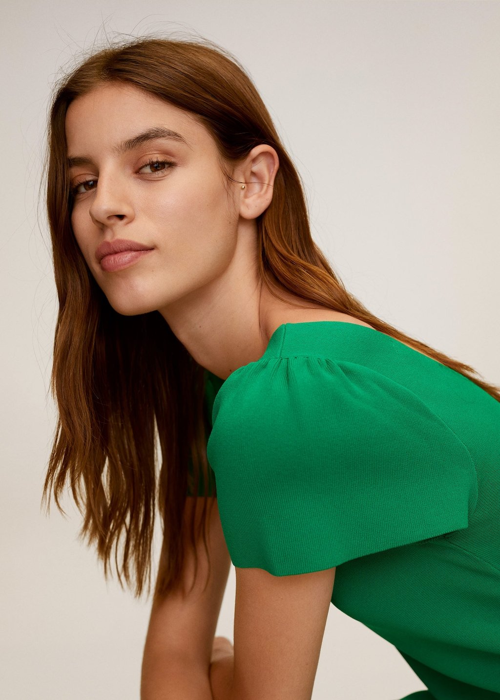 Ruched sleeve dress