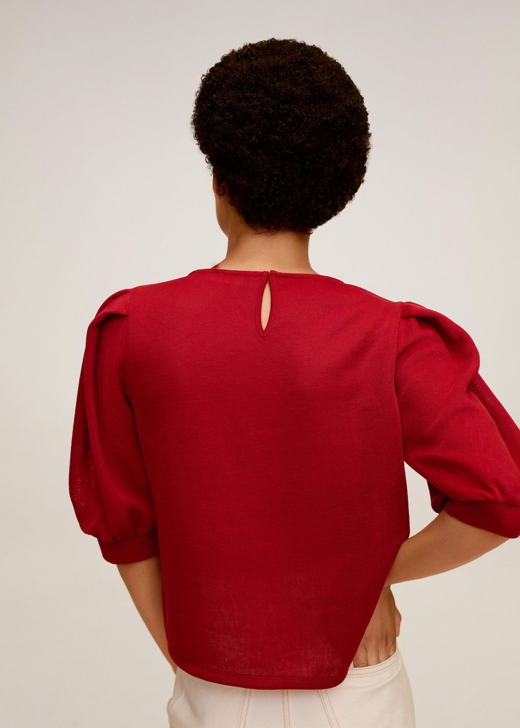 Puffed sleeves T-shirt