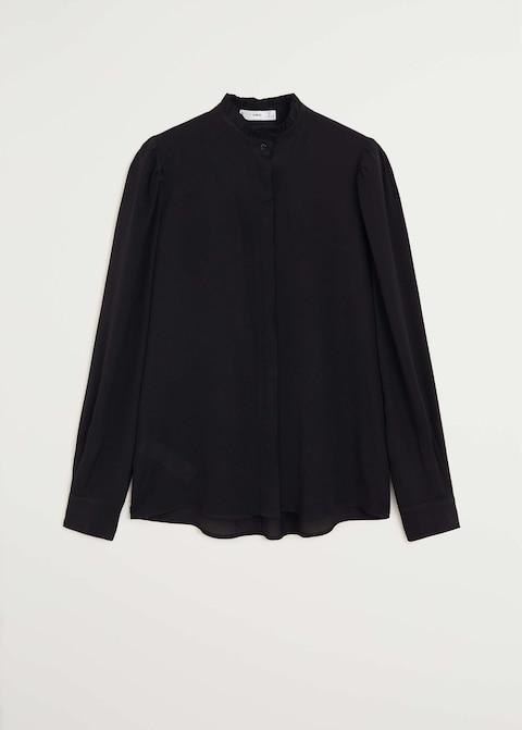 Ruffled neck blouse