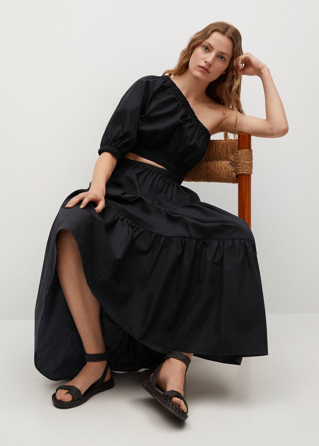Vent cotton dress