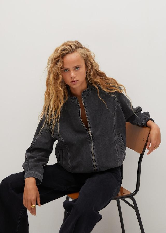 Denim bomber jacket