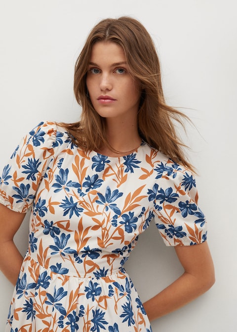 Printed cotton dress