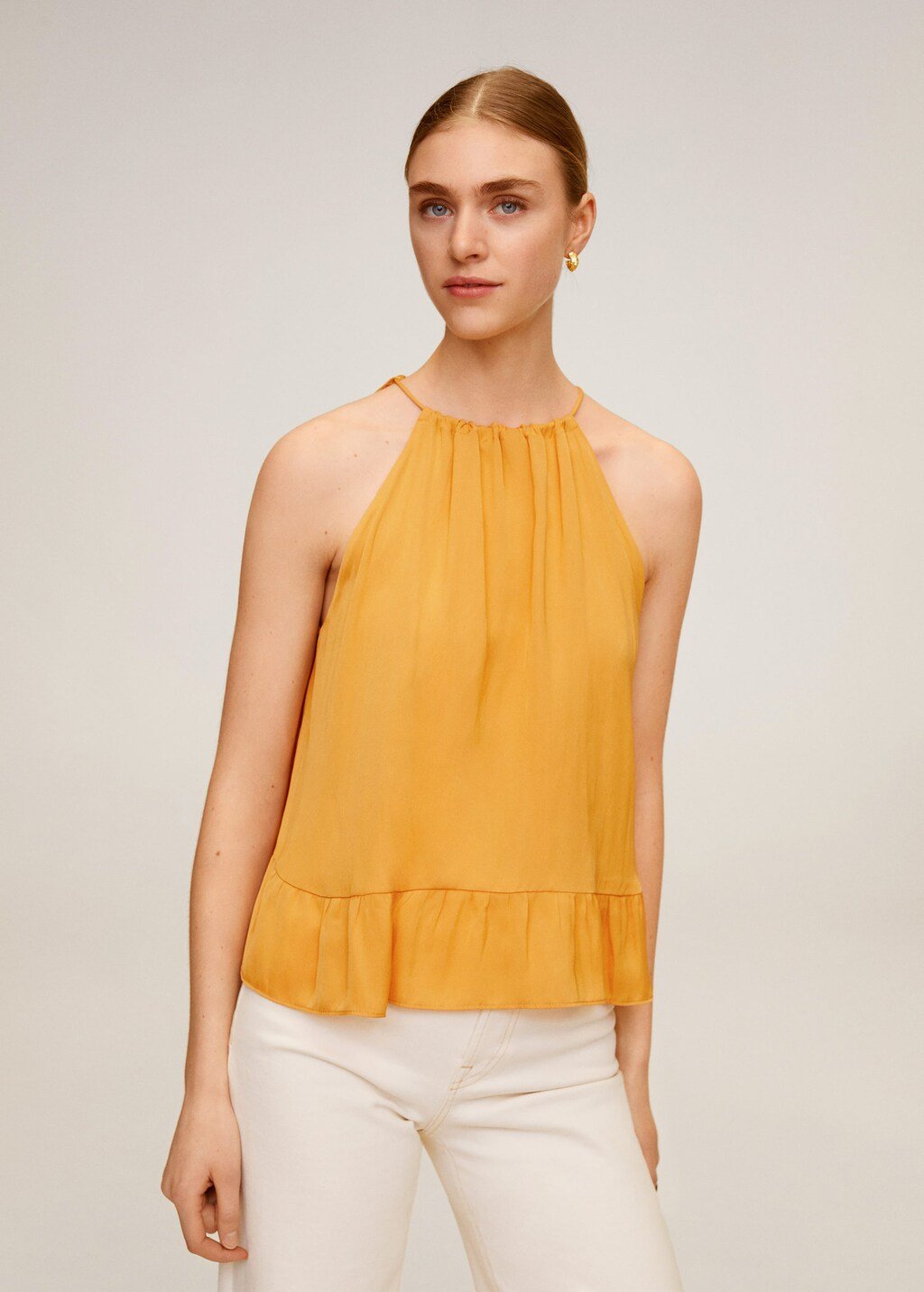 Flowing halter top
