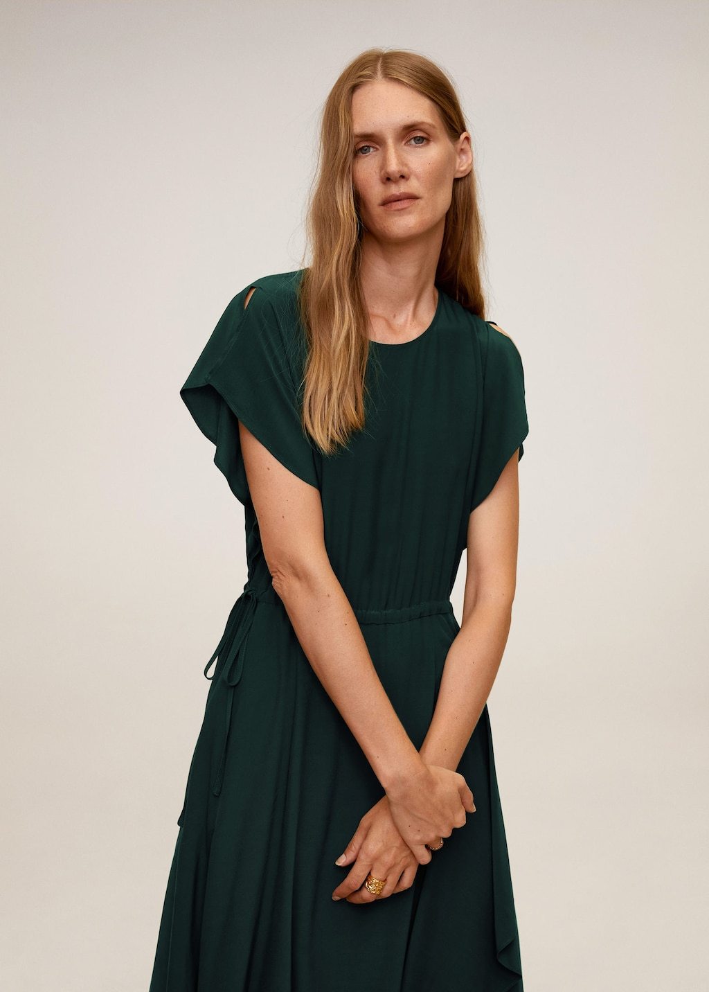 Ruffled midi dress