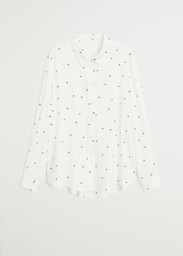 Polka-dot flowy shirt