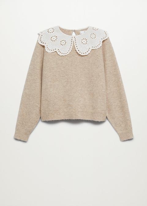 Baby doll neck cardigan