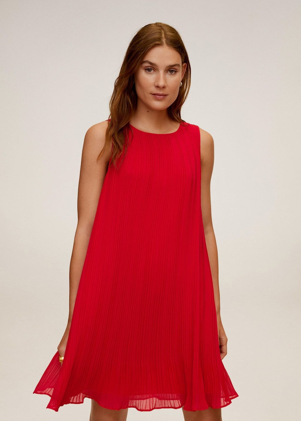 Pleated short dress