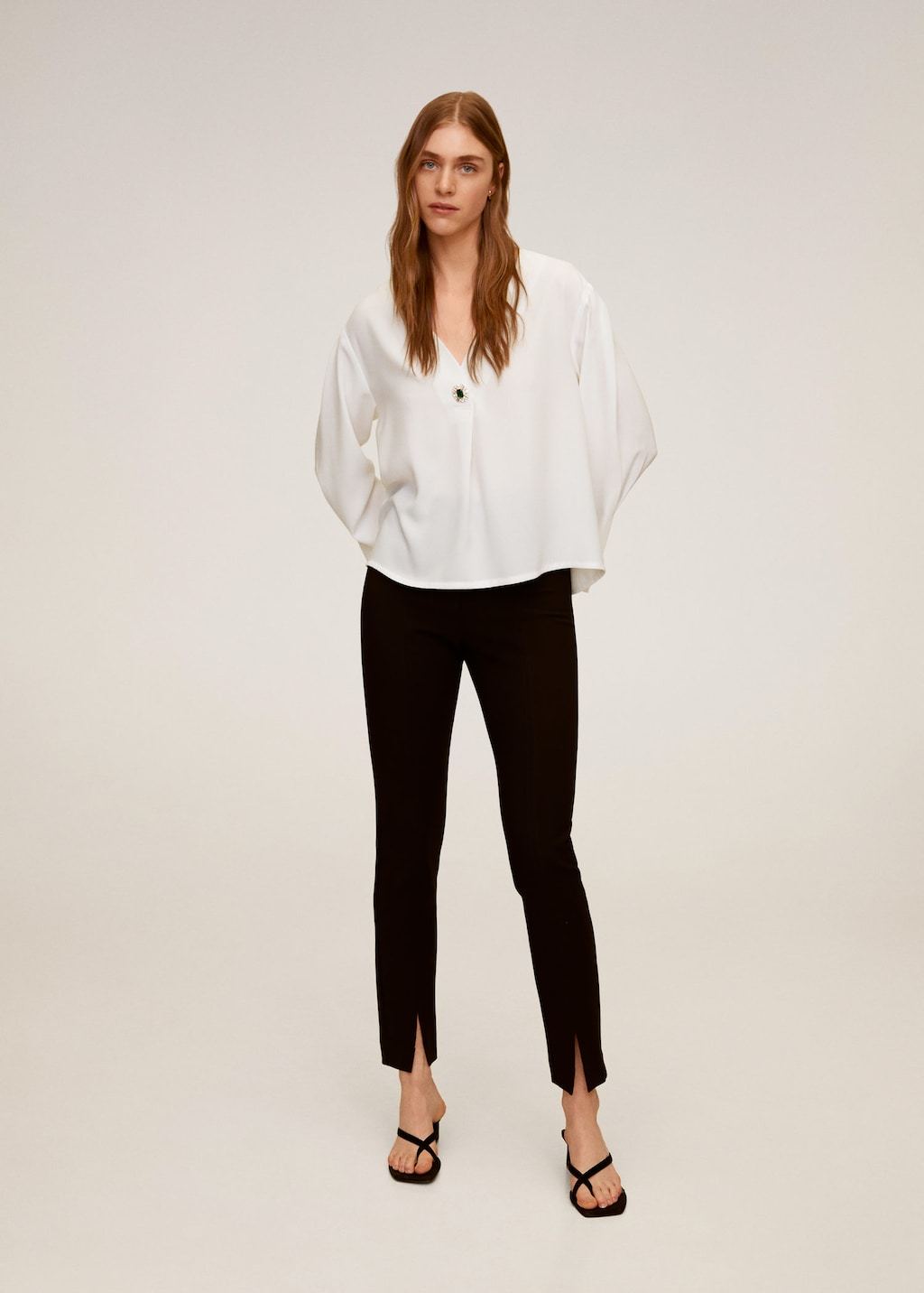 Jewel button blouse