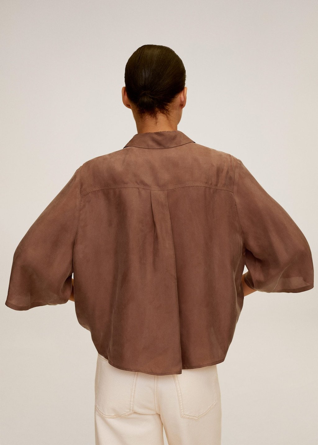 Pocket cupro shirt