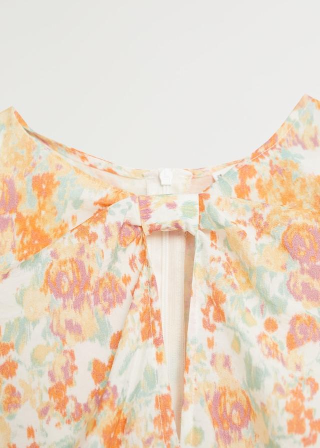 Ruched floral dress