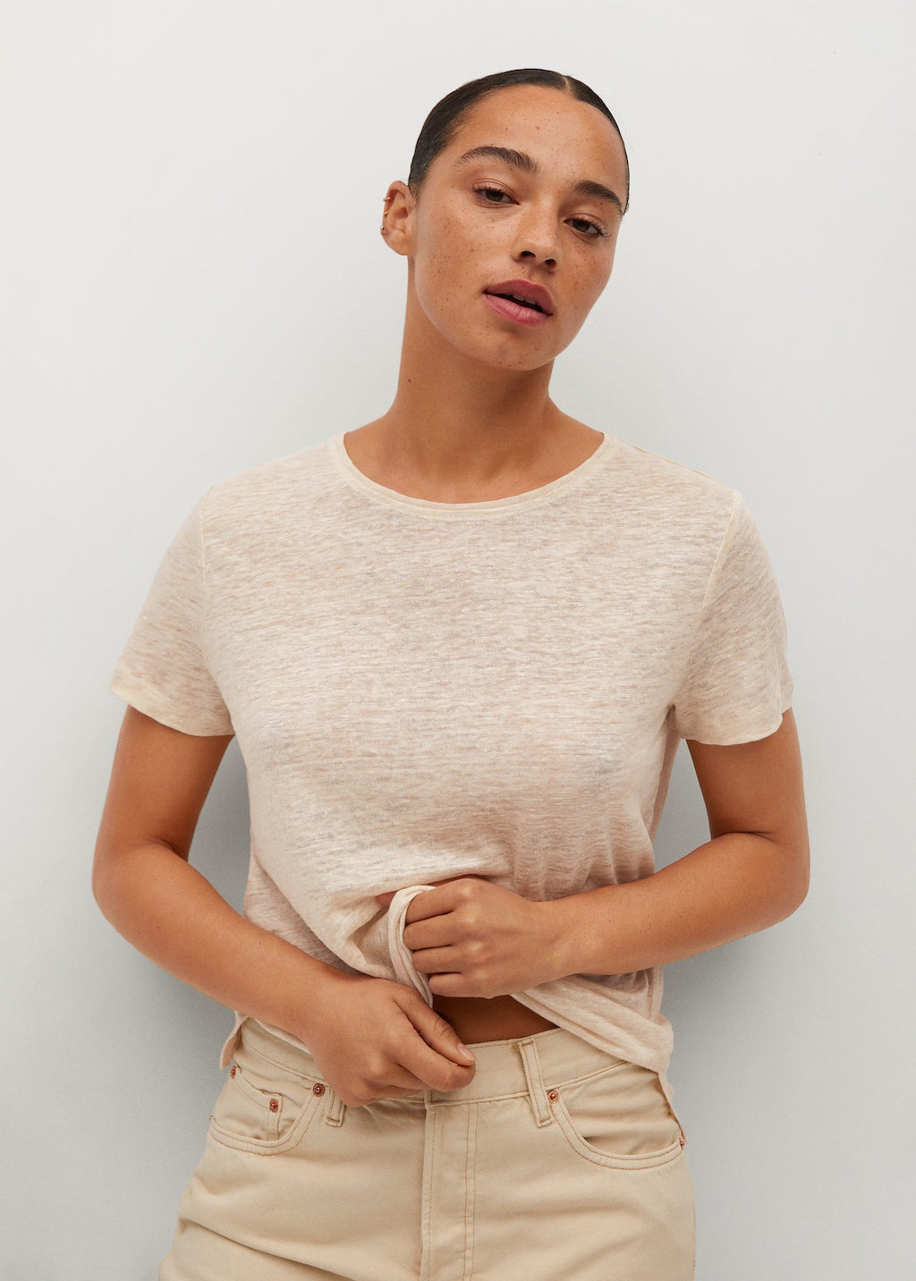 100% linen t-shirt