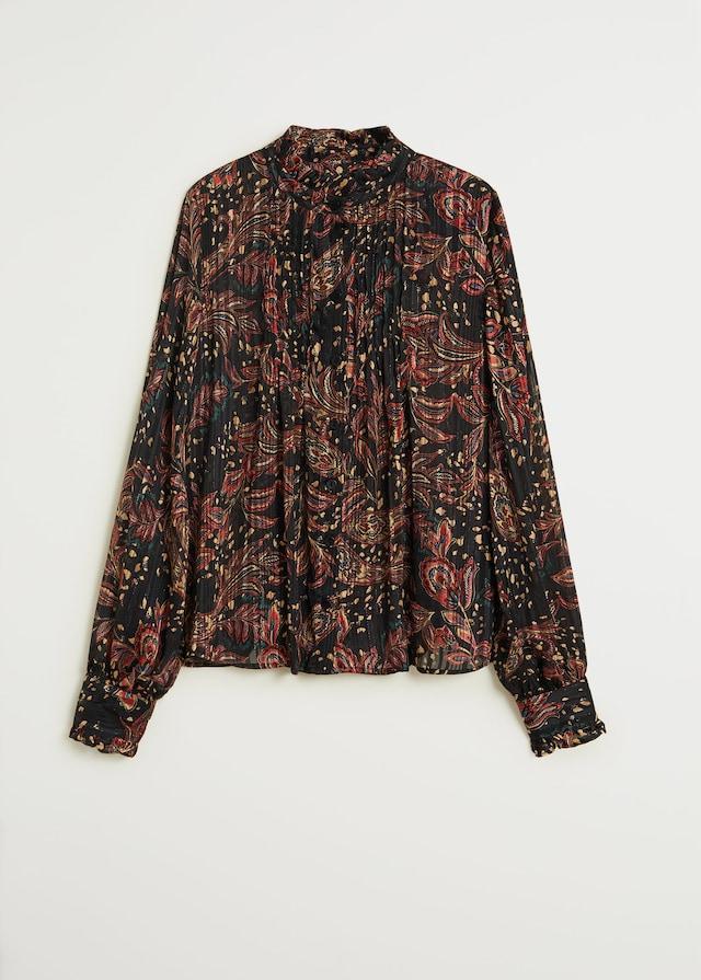 Ruched neck blouse