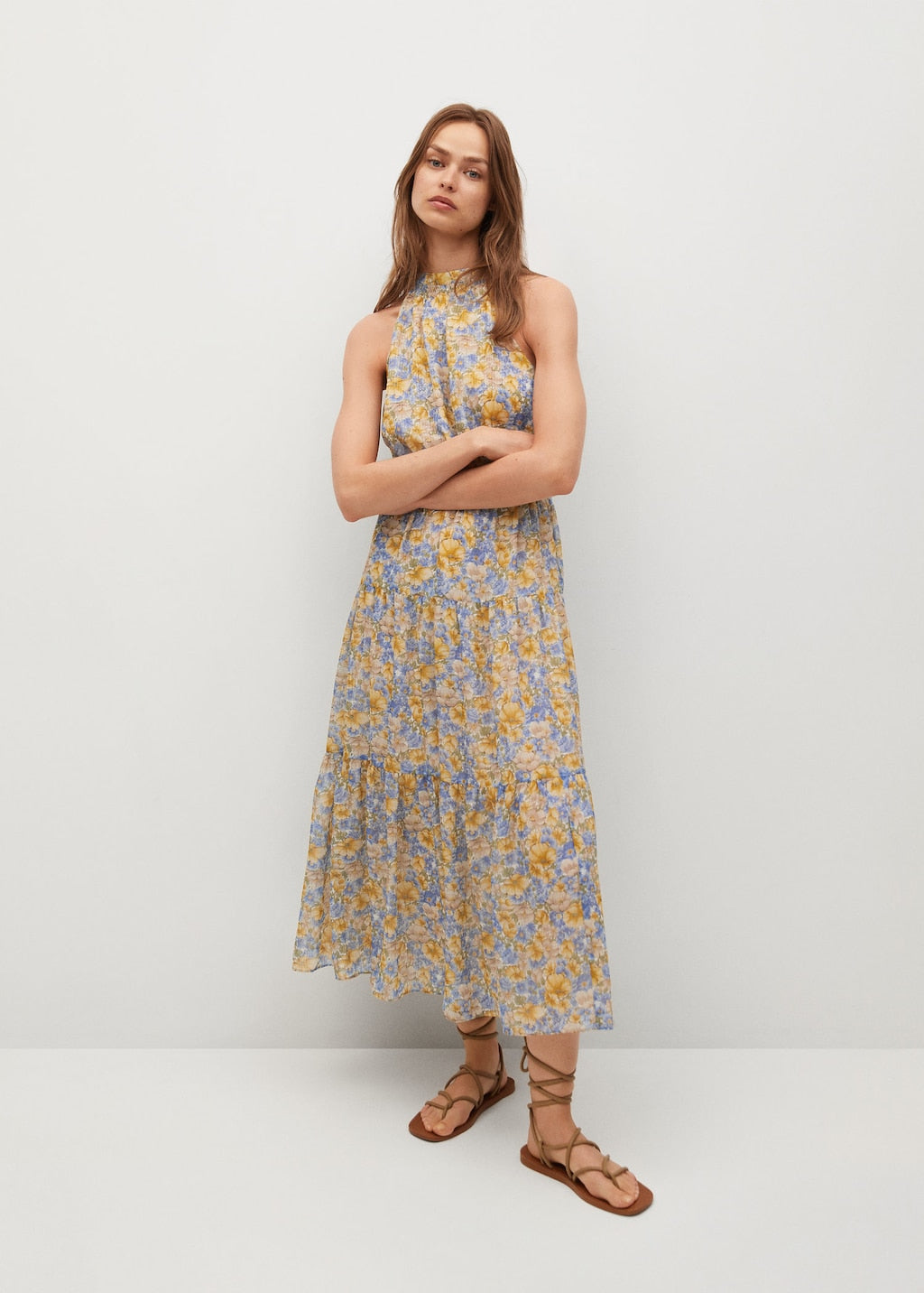 Flowy printed dress