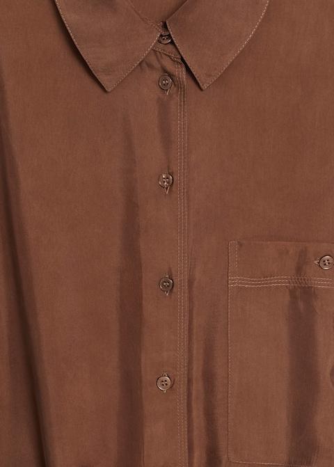Belted cupro dress