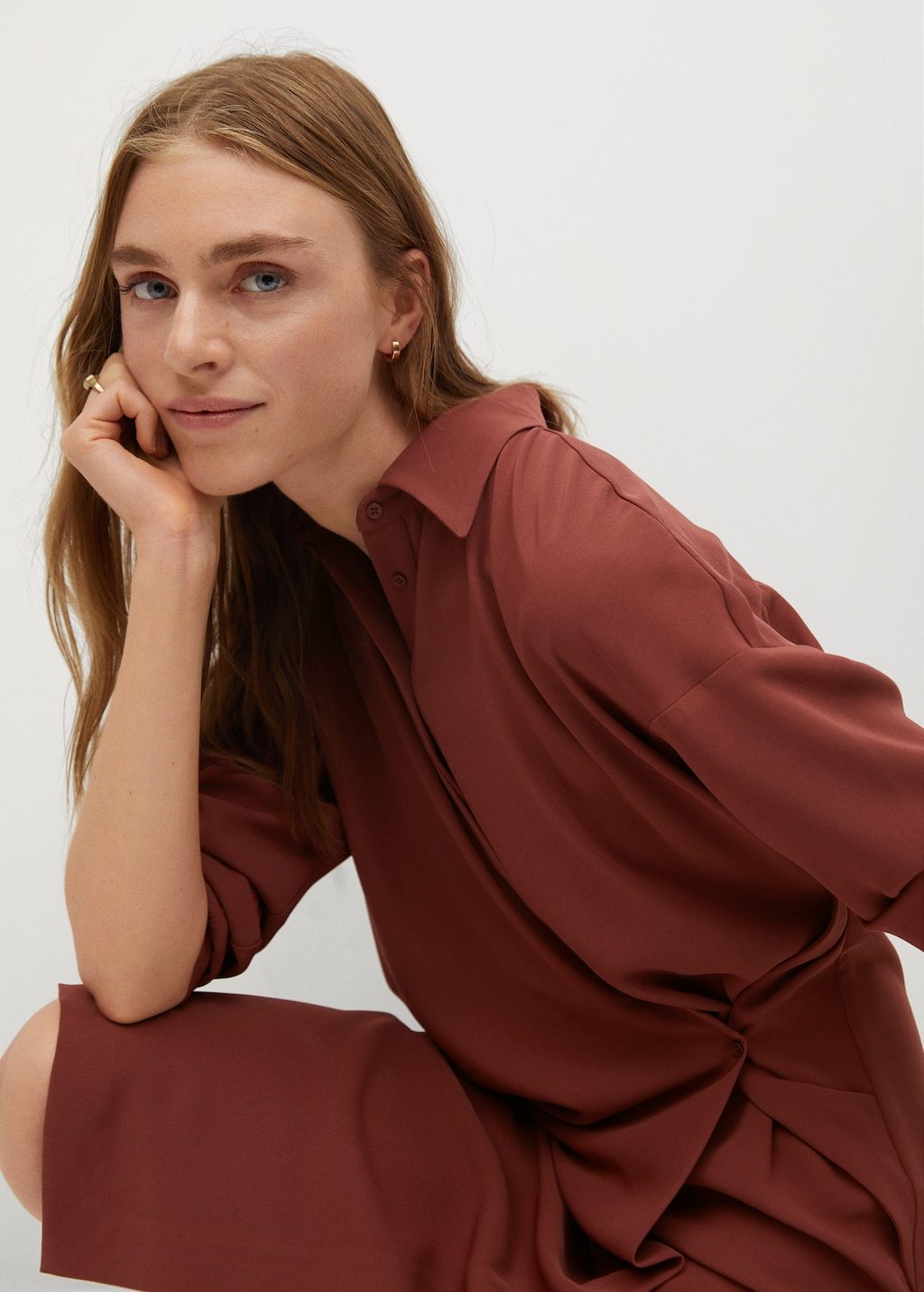 Wrap shirt dress